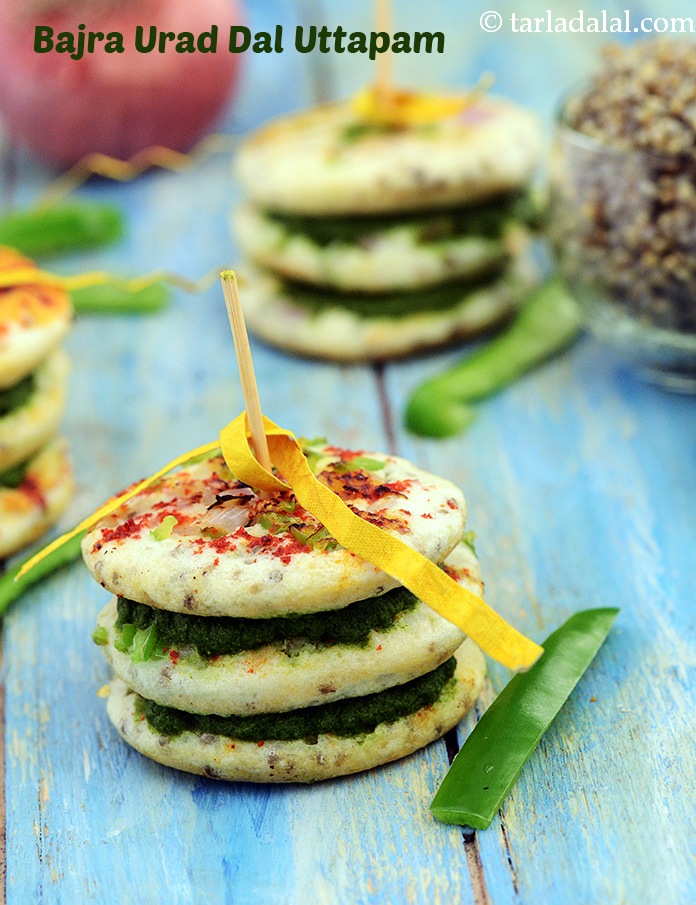 bajra urad dal uttapam recipe | rice bajra urad dal uttapam |
