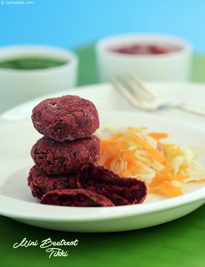 मिनी बीटरुट टिक्की रेसिपी, Mini Beetroot Tikki Recipe In Hindi