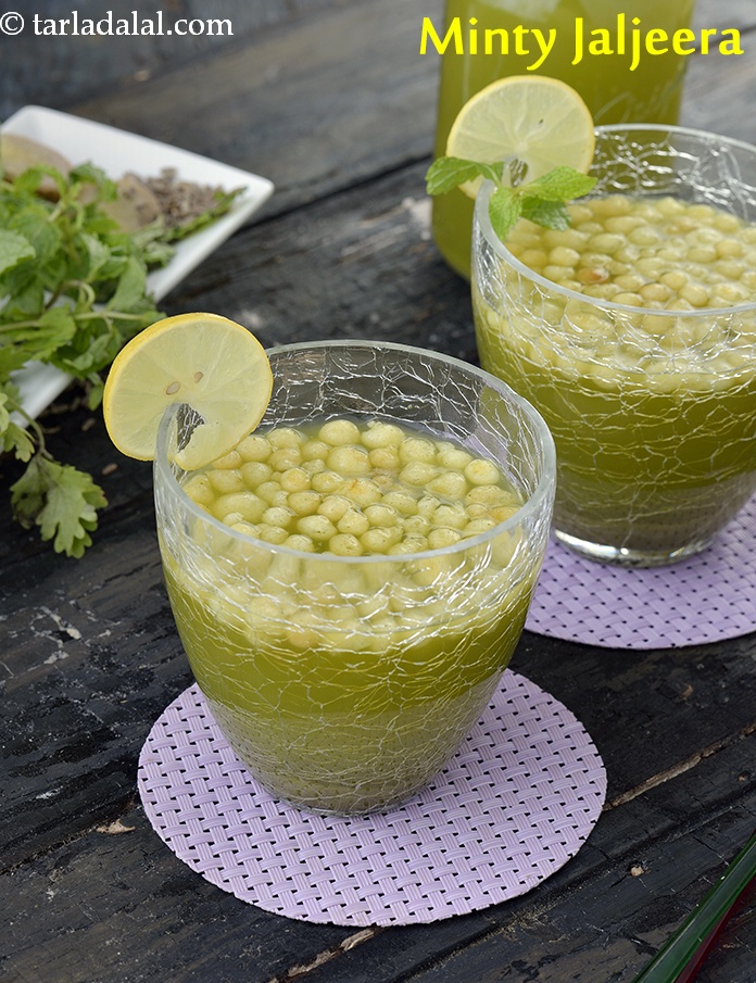 minty jaljeera recipe | pudina jaljeera | how to make khatta meetha jaljeera |