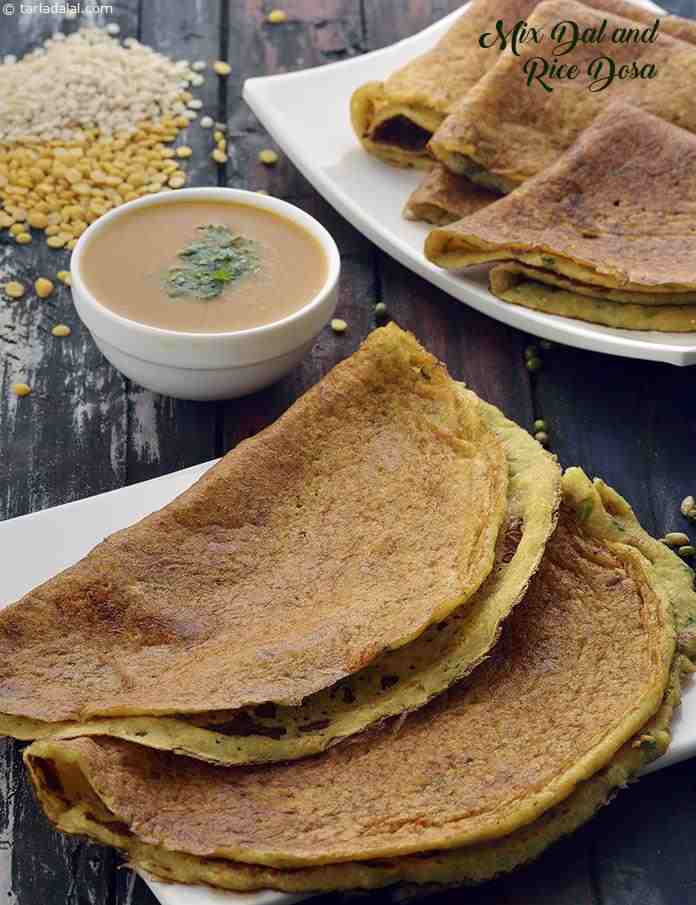 Mix Dal and Rice Dosa recipe