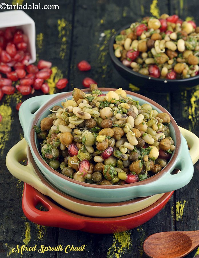 स्प्राउट चाट रेसिपी | मिक्स स्प्राउट चाट | mixed sprouts chaat in hindi