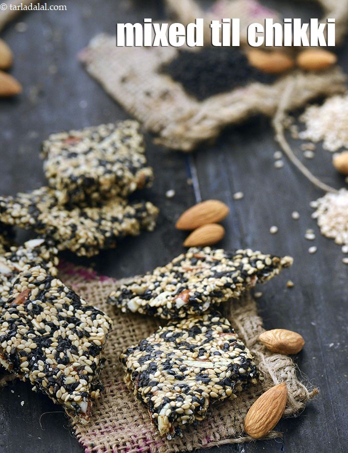  mixed til chikki recipe | mixed sesame seeds chikki | healthy til ki chikki | til gud chikki | 