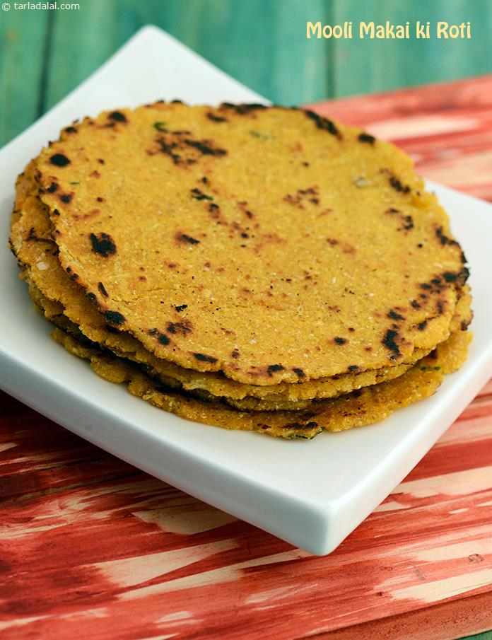 मूली मकई की रोटी रेसिपी, Mooli Makai ki Roti Recipe In Hindi