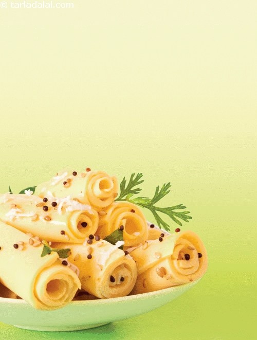 Moong Dal Khandvi ( Know Your Flours ) recipe