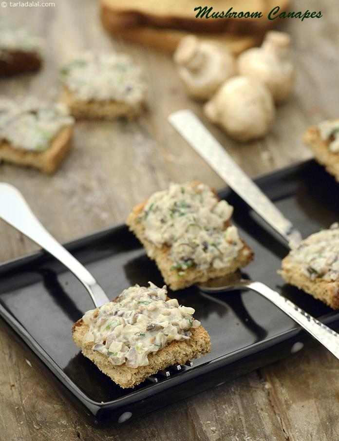 Mushroom Canapes recipe, Party  Mushroom Canapes