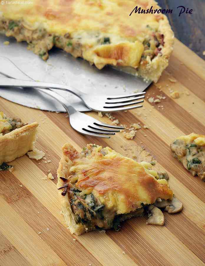 Mushroom Pie, Veg Mushroom and Spring Onion Pie