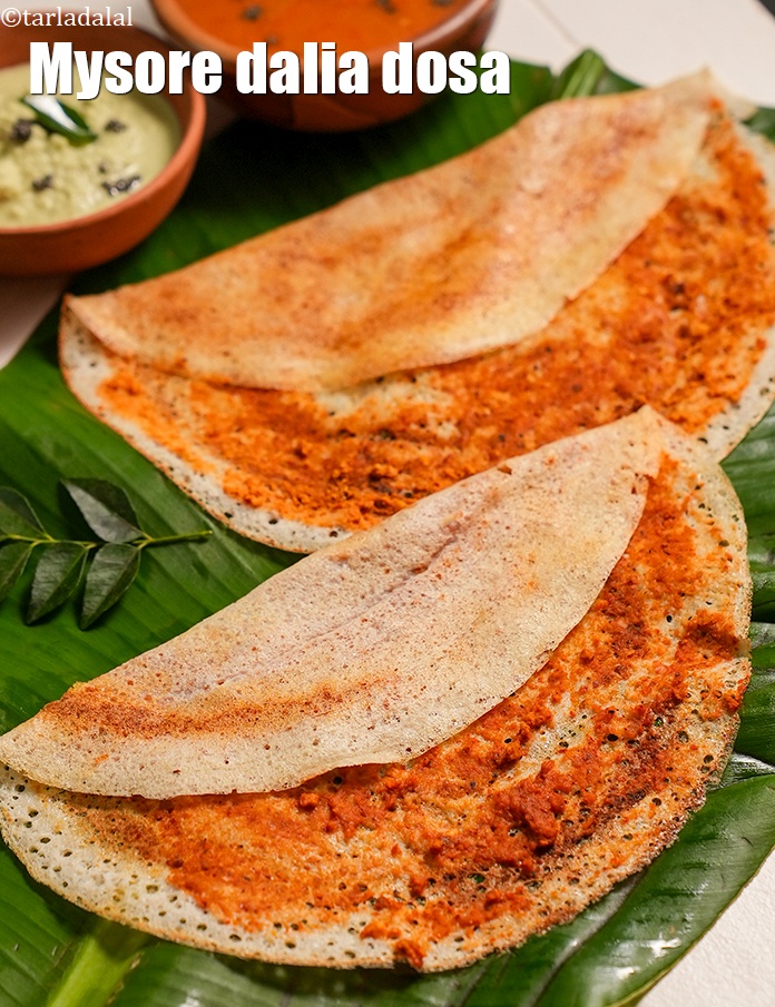 Mysore dalia dosa recipe | broken wheat urad dal dosa | healthy Mysore daliya dosa