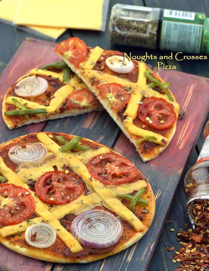 Noughts and Crosses Pizza recipe, Step by Step recipes for Kids