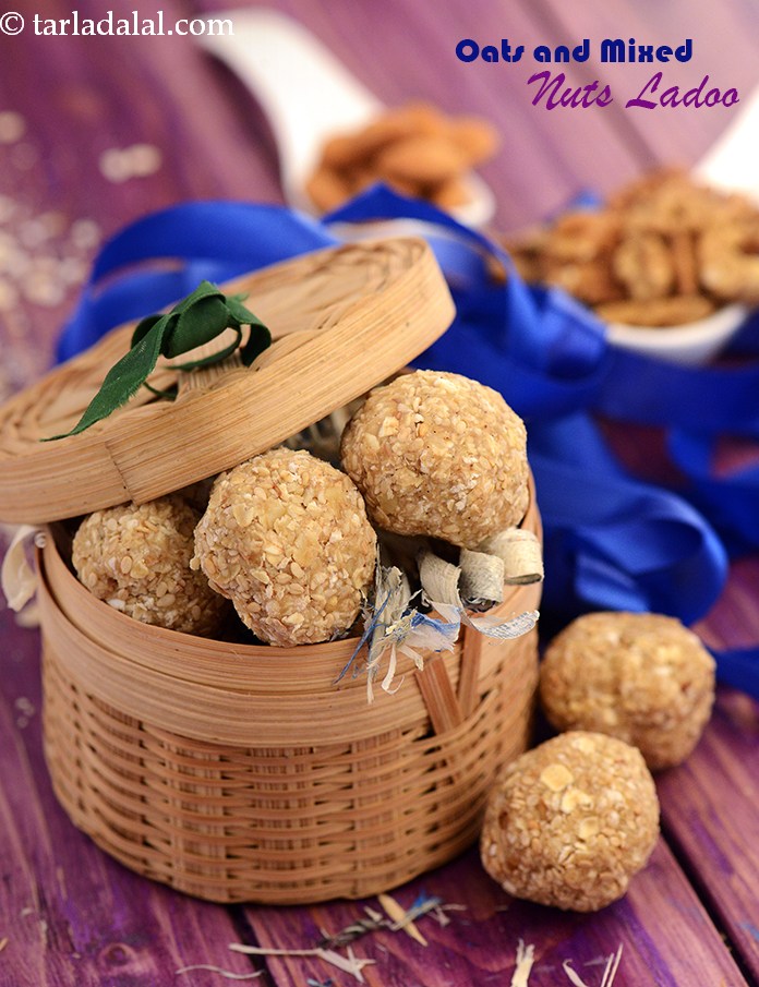 Oats and Mixed Nuts Ladoo ( Healthy Laddu) recipe