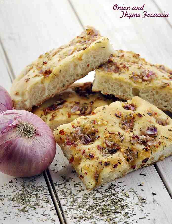 Onion and Thyme Focaccia recipe, Italian Recipes