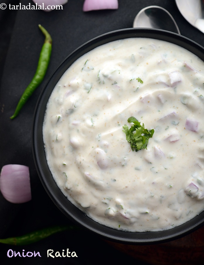 onion raita recipe | pyaz ka raita | healthy onion raita |