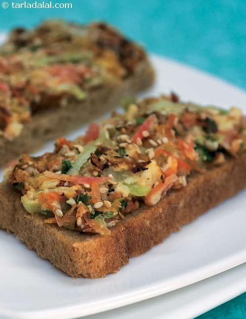 Open Carrot Sandwich ( Healthy Starter Recipe)