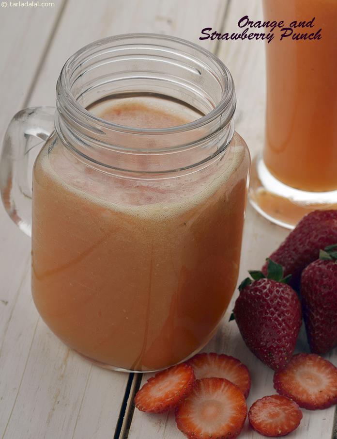 Orange and Strawberry Punch recipe, Vegetarian Recipes