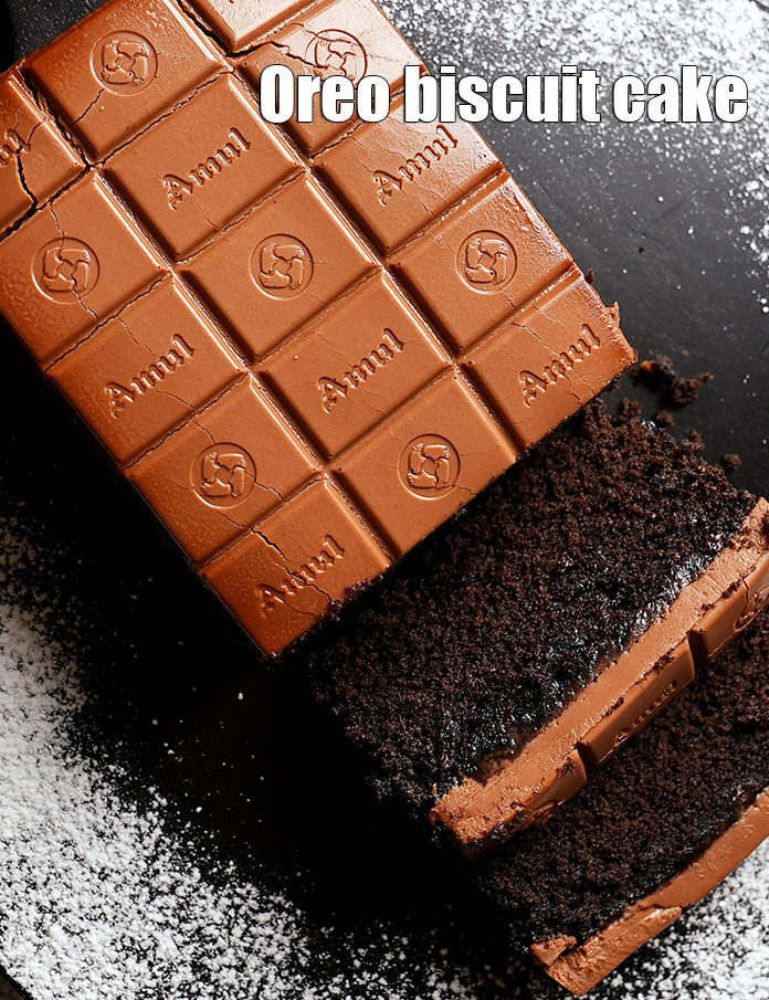 Oreo biscuit cake recipe | 4 ingredient chocolate cake | eggless, no oven cake |