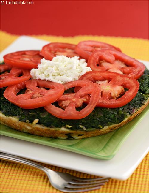 Palak Methi Paneer Slice recipe, Indian Tava Recipes