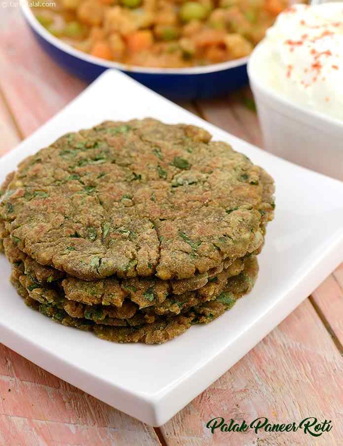 पालक पनीर रोटी | ग्लूटेन फ्री पालक पनीर रोटी | लस मुक्त रोटी | स्वस्थ | palak paneer roti in Hindi