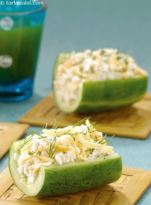 Paneer Cucumber Slices recipe