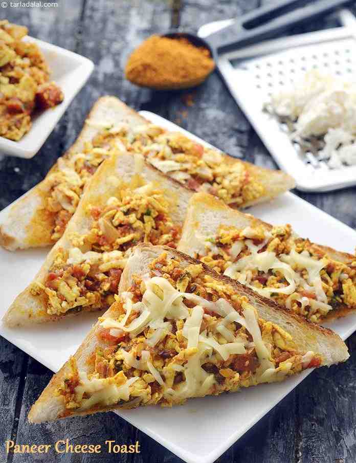 Paneer Cheese Toast recipe, Tava Paneer Cheese toast sandwich recipe