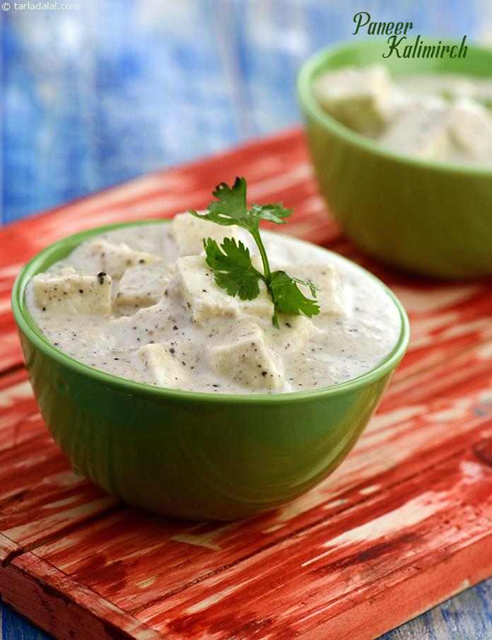 Paneer Kalimirch (  Microwave) recipe, Microwave Subzis Recipes