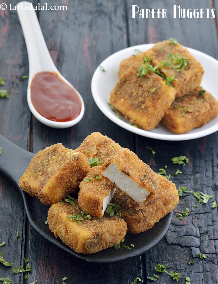 पनीर नगेट्स रेसिपी | कुरकुरे पनीर नगेट्स | paneer nuggets in hindi |