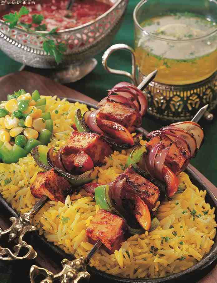 Paneer Tikka Sizzler recipe, Sizzler Recipes | Barbeque Recipes
