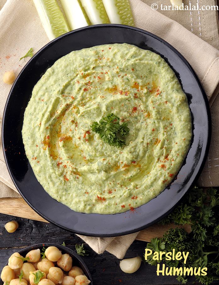 Parsley Hummus recipe, Low Cholesterol Foods