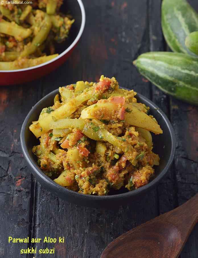 Parwal Aur Aloo ki Sukhi Subzi, Microwave Recipe