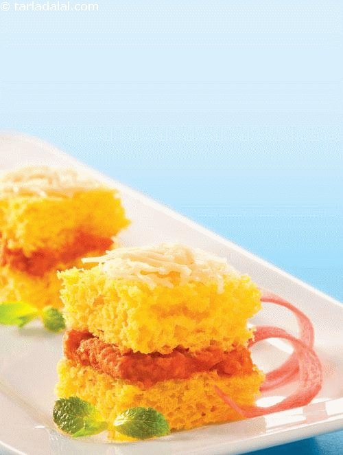 Pav Bhaji Dhokla ( Non- Fried Snacks ) recipe