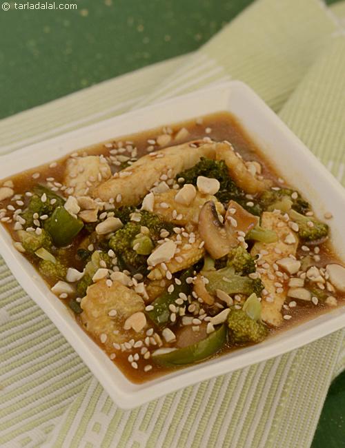 Peanut Sesame Vegetables ( Thai Cooking) recipe, Thai Recipes