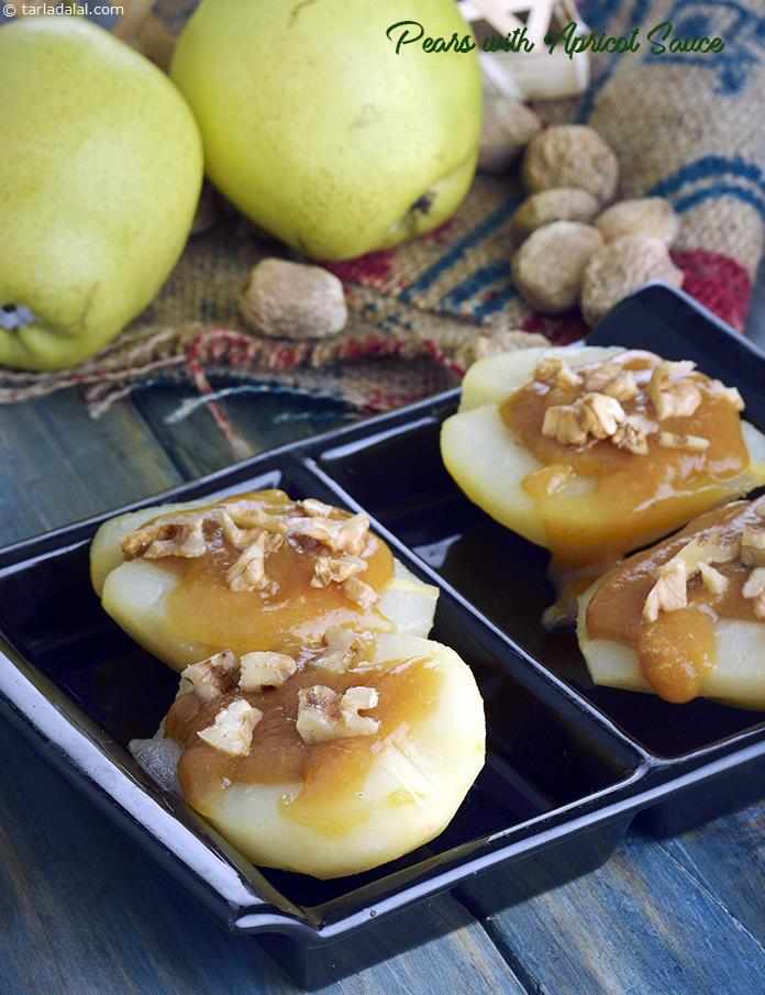 Pears with Apricot Sauce