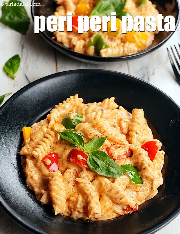 peri peri pasta recipe | Indian style pasta in creamy peri peri sauce | piri piri pasta |