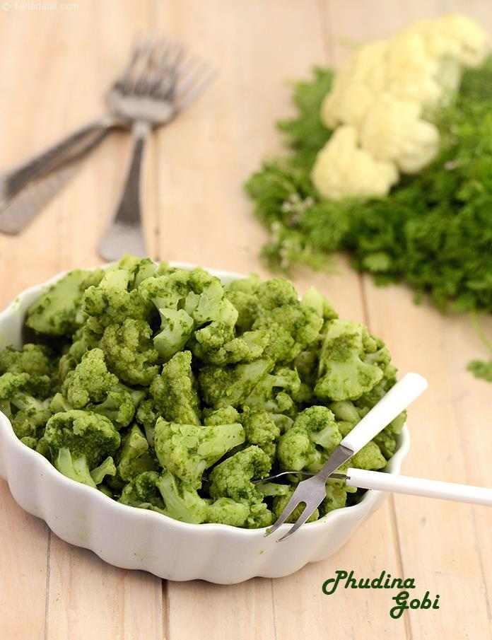 Phudina Gobi recipe, Healthy Phudina Gobi