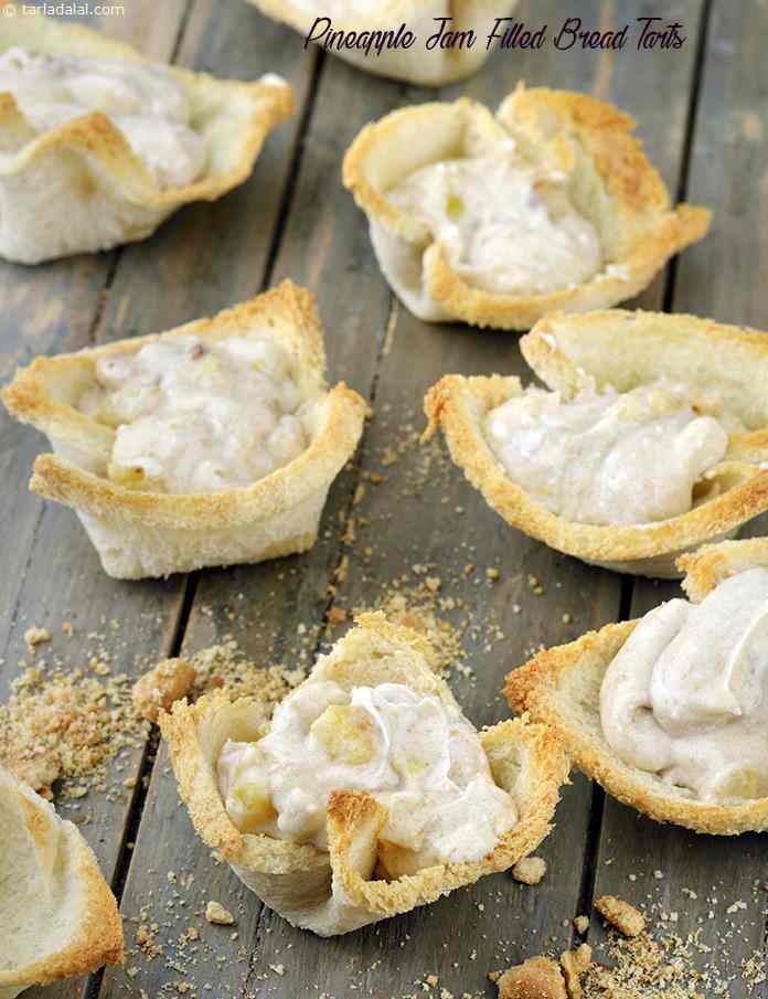 Pineapple Jam Filled Bread Tarts
