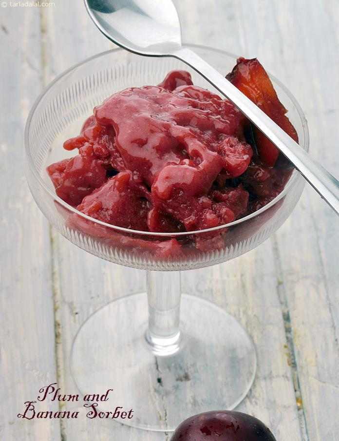 Plum and Banana Sorbet recipe