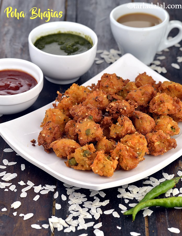 poha bhajia recipe | Punjabi poha bhajia | vegetable poha bhajias |