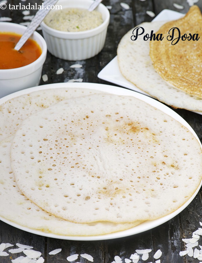 Poha Dosa, Aval Dosa with Curd