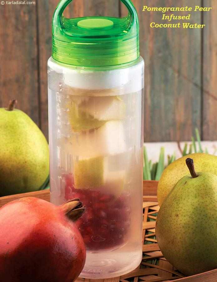 Pomegranate Pear Infused Coconut Water recipe