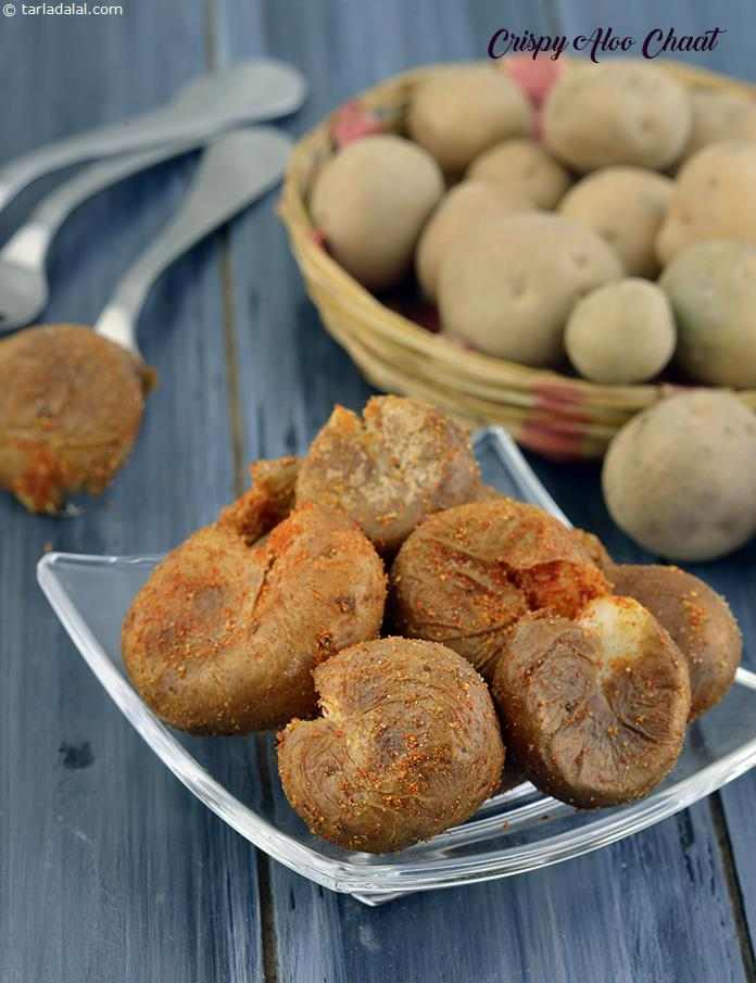 Crispy Aloo Chaat, Spicy Potato Chaat, Alu Chaat recipe, Mocktail Recipes | Snack Recipes