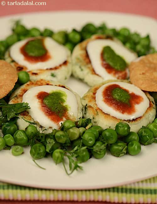 Potato Paneer and Peas Chaat recipe, Party Recipes, Entertaining Recipes