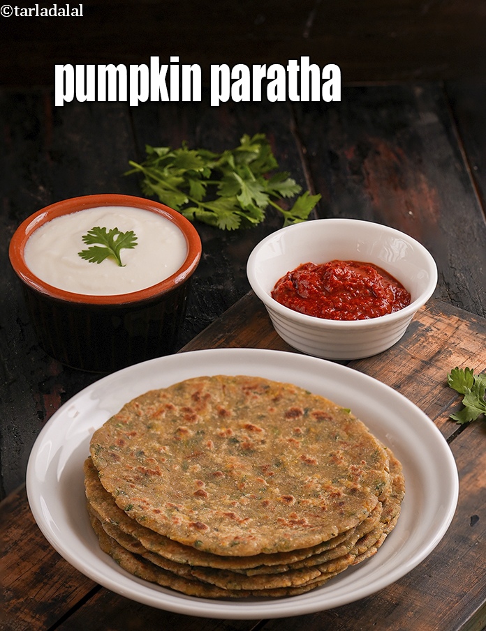 pumpkin paratha recipe | pumpkin paratha with jowar and bajra flour | healthy gluten free pumpkin roti |
