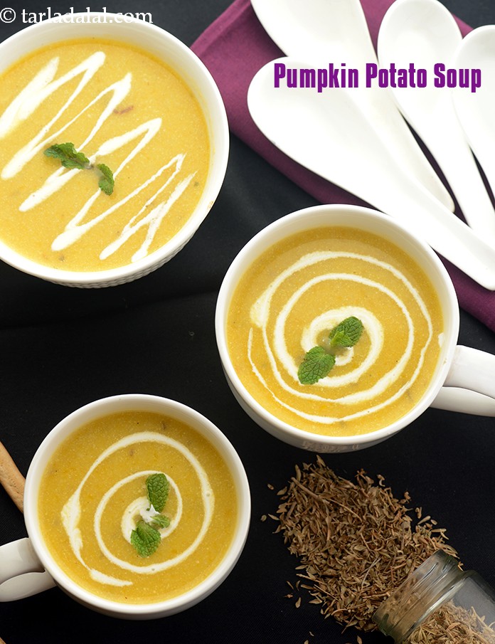 pumpkin potato soup recipe | potato pumpkin soup | creamy pumpkin potato soup |