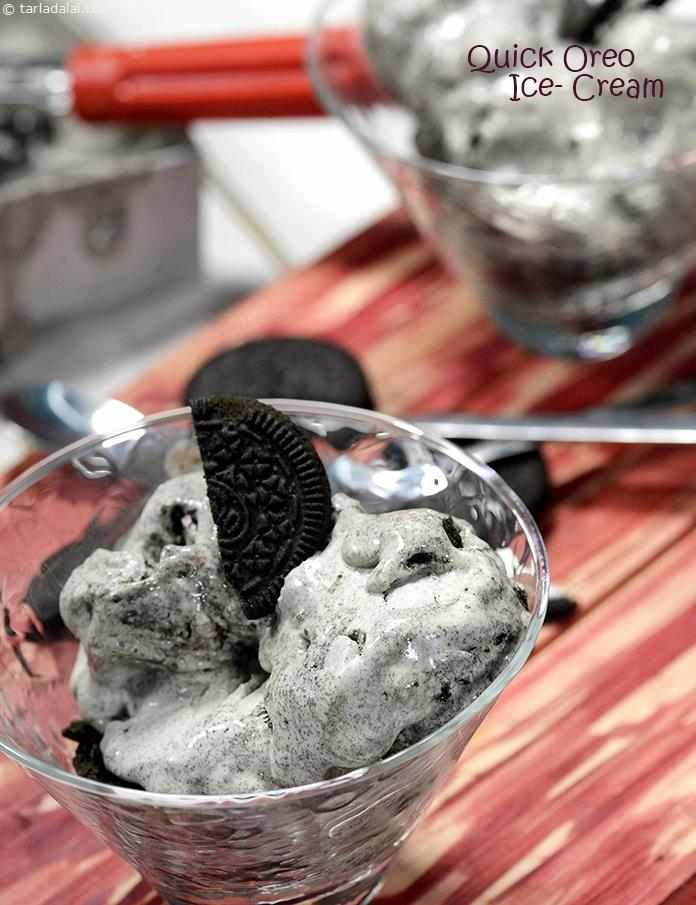 Quick Oreo Ice- Cream, Oreo Vanilla Ice Cream Recipe