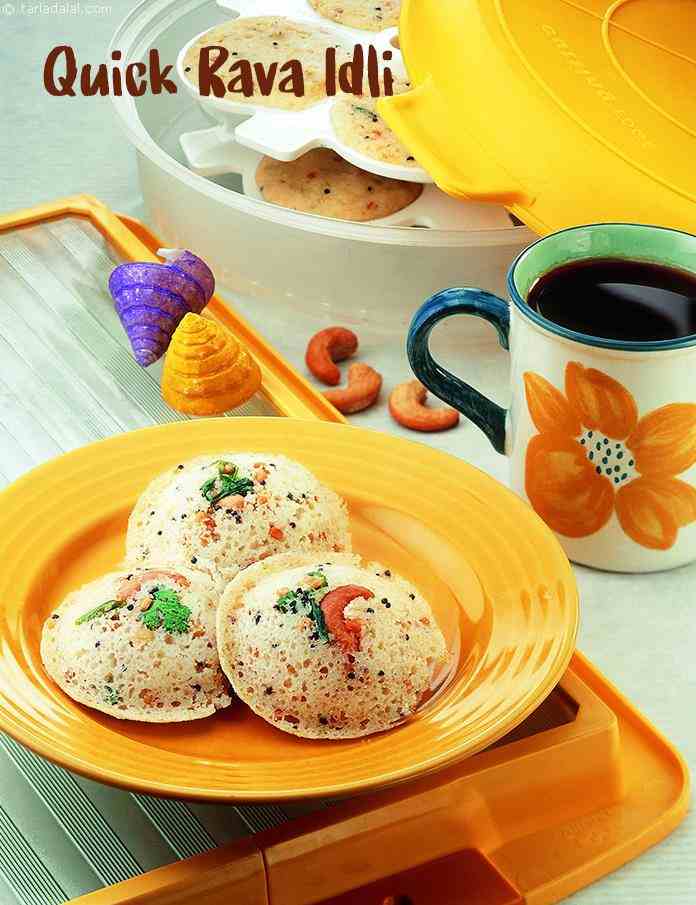 Quick Rava Idli ( How To Make Rava Idli )