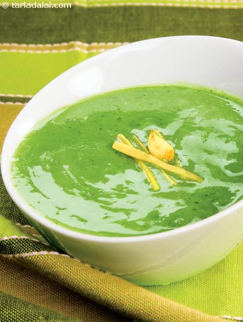 Quick Spinach Soup (know Your Green Leafy Vegetables) recipe