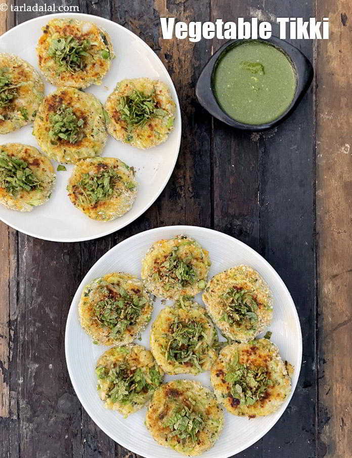 vegetable tikki recipe | healthy tava vegetable tikki | quick non friedÂ vegetable tikki |