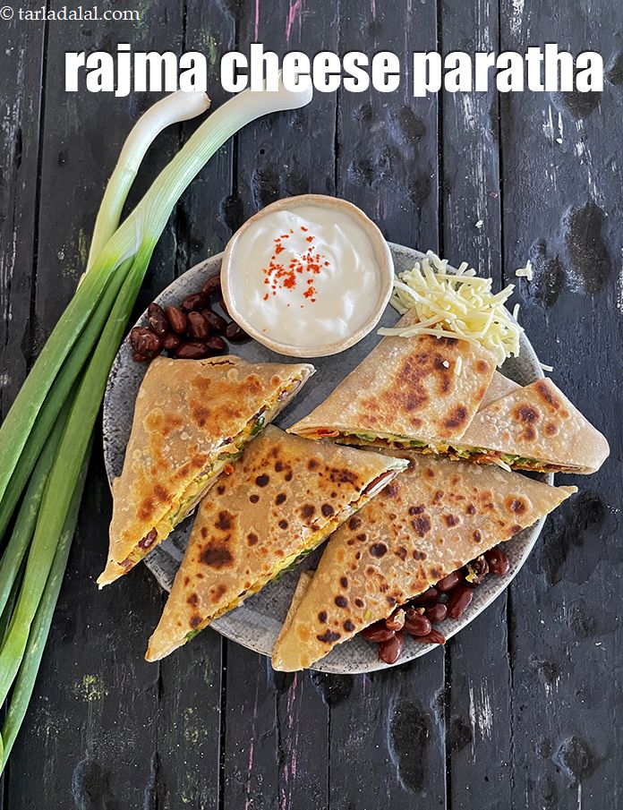 rajma cheese paratha | rajma vegetable paratha | stuffed rajma paratha |