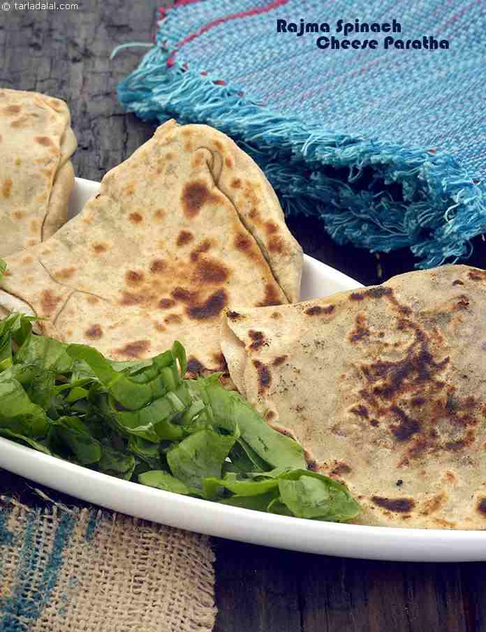 Rajma Spinach Cheese Paratha
