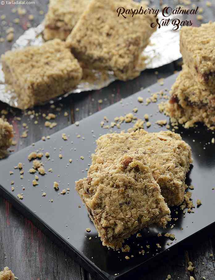 Raspberry Oatmeal Nut Bars