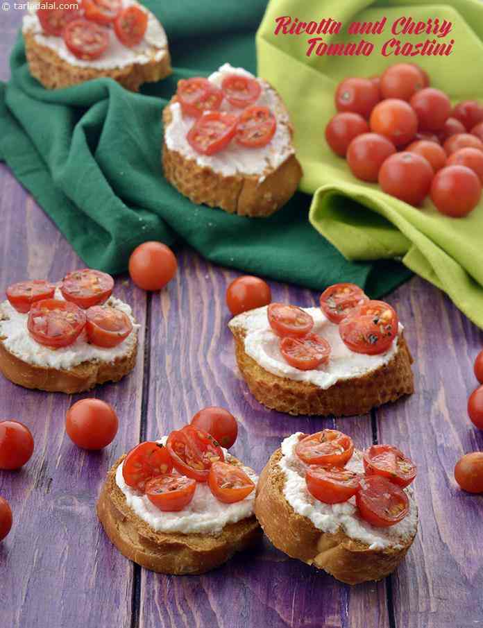 Ricotta and Cherry Tomato Crostini