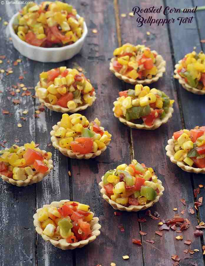 Roasted Corn and Bellpepper Tart recipe